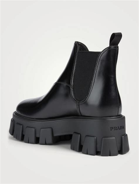 prada platform chelsea boots|chunky prada monolith boots.